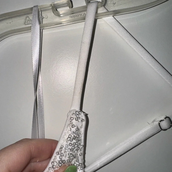 La Femme White Sequin Gown 2 - Picture 5 of 7